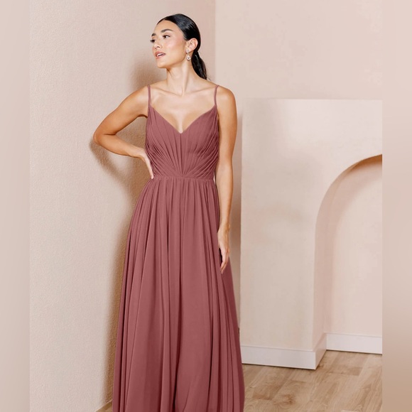 Revelry Bridesmaids Dress, Penelope Chiffon, Size 6 - Picture 1 of 5